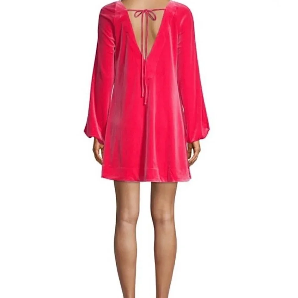 FREE PEOPLE Misha Velvet V Tie Back Dress
